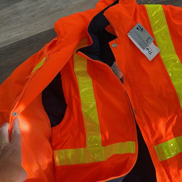 Ergodyne GloWear High Vis warm 4-in-1 Reflective Safety Jacket Orange size Large - Picture 13 of 16